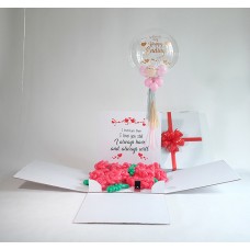 Personalized Surprise Box Personalized Bubble + Bed of roses